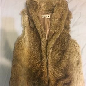 Faux fur vest